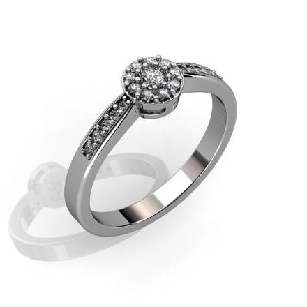 Diamantový prsteň zo zlata R212 0,228 ct + darčekové balenie zdarma