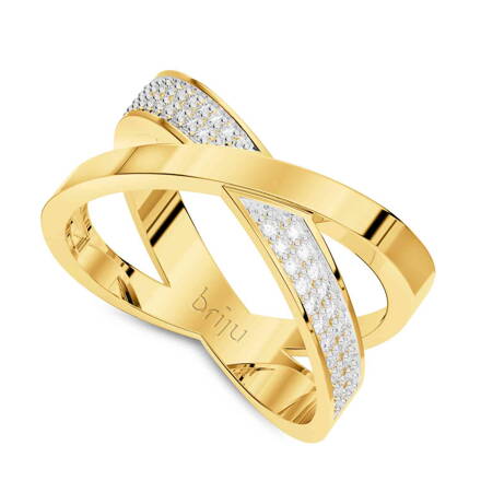 Elegantný prsteň zo žltého zlata p2395z