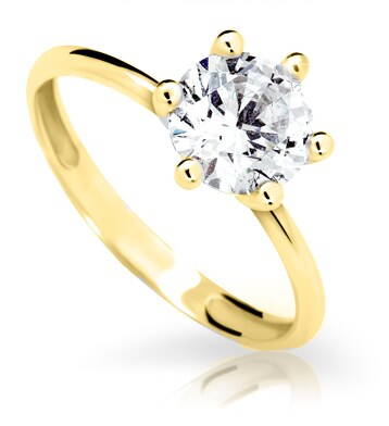 Romantický snubný prsteň zo žltého zlata 2486z