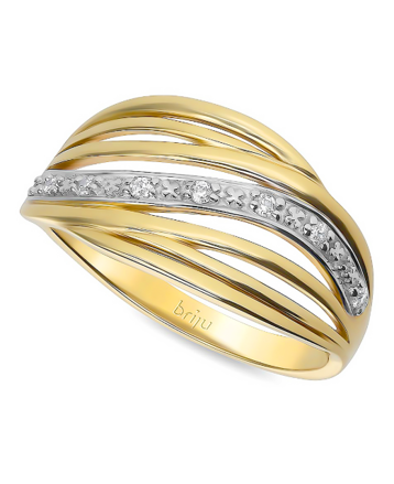 P2035 Prsteň zo žltého zlata so zirkonmi