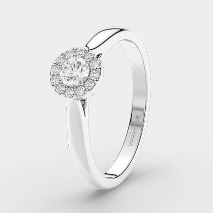 Diamantový prsteň z bieleho zlata R207 0,242 ct + darčekové balenie zdarma 