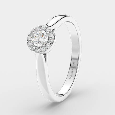 Diamantový prsteň z bieleho zlata R207 0,242 ct + darčekové balenie zdarma