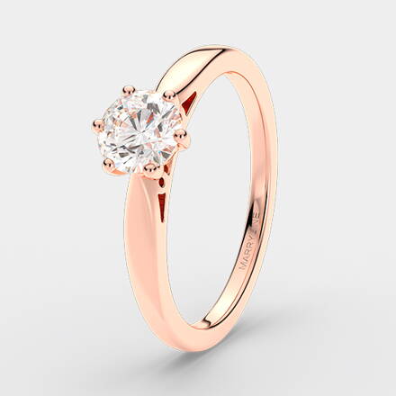 Snubný prsteň z ružového zlata R057r