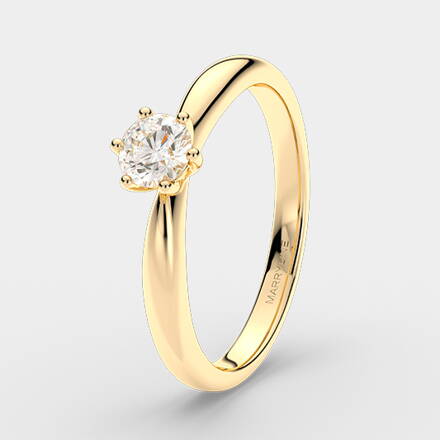Dámsky briliantový prsteň zo žltého zlata R085ž