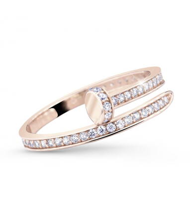 Luxusný prsteň z ružového zlata v tvare klinca Z5020r