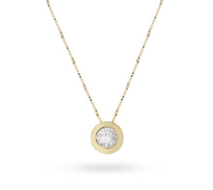 Briliantový náhrdelník zo žltého zlata AUR02 0,25ct
