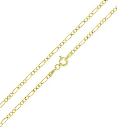 Zlatá retiazka Figaro K4412 - 55 cm odľahčená