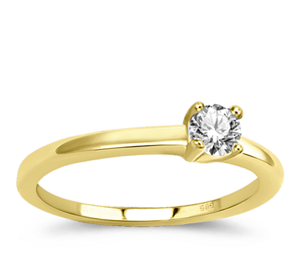 Dámsky prsteň zo žltého zlata 402275