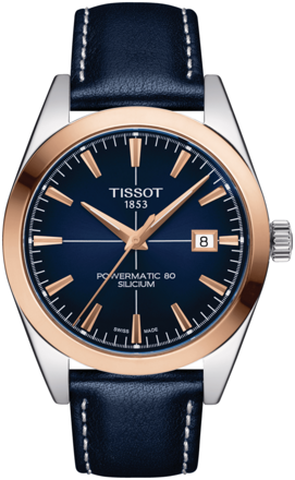 TISSOT GENTLEMAN POWERMATIC 80 SILICIUM SOLID 18K GOLD BEZEL T927.407.46.041.00