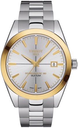 TISSOT GENTLEMAN POWERMATIC 80 SILICIUM SOLID 18K GOLD BEZEL T927.407.41.031.01